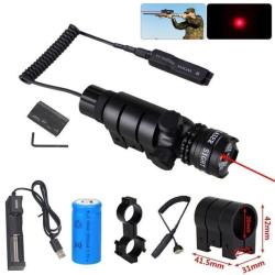 Viseur Pointeur Laser LASER SCOPE R&eacute;glage Hauteur D&eacute;rive 2 Supports + Accessoires Fusil Pistolet