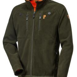Veste polaire r&eacute;versible Reverse Pro (Couleur: Vert/orange, Taille: L)