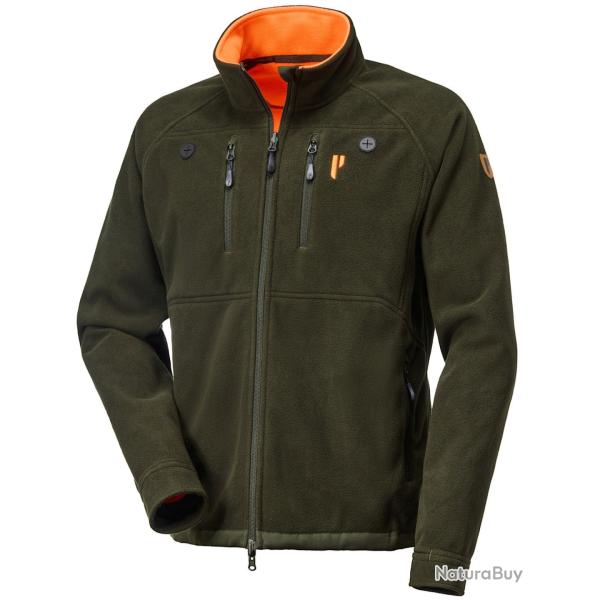 Veste polaire r�versible Reverse Pro (Couleur: Vert/orange, Taille: XXL)