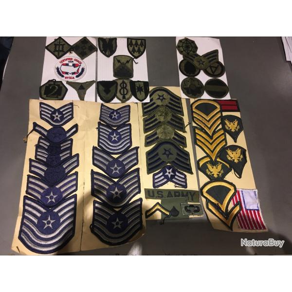 Lot d'�cussons tissus US ARMY et US AIR FORCE