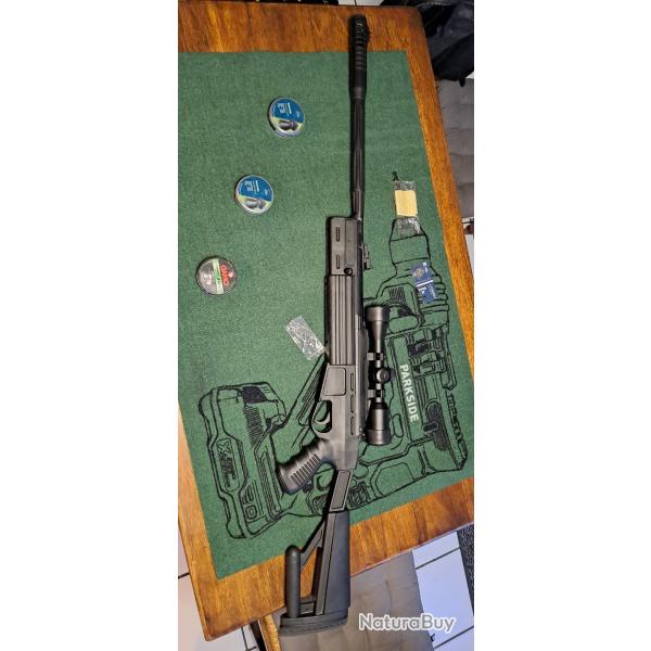 Carabine a plomb Hatsan air tact 6.35 calibre 25 + lunette et plomb. Excellent �tat !!!