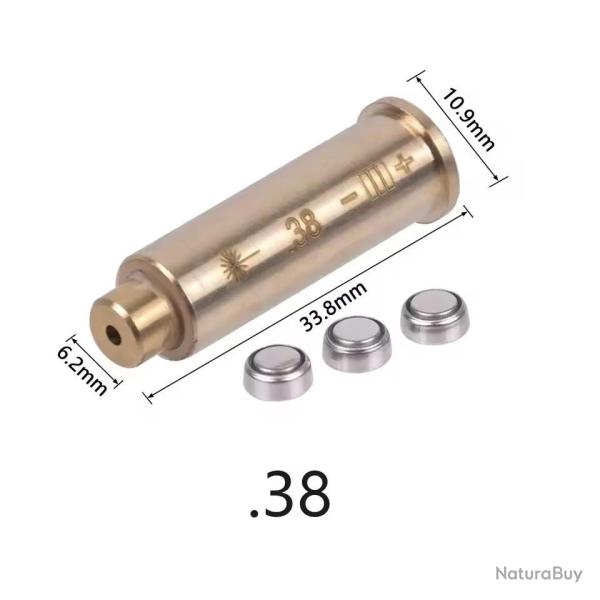 DESTOCKAGE Collimateur Balle Laser Cal .38 BORE SIGHTER R�glage Fusil