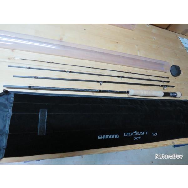 Canne a mouche Shimano Biocraft XT Saltwater 9 pieds soie 7 ETAT TOTALEMENT NEUF