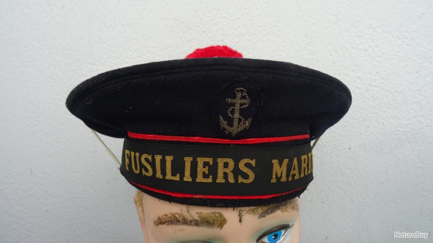 Béret T56 Fusiliers Marins - Modèle Réglementaire Marine Nationale Vintage - Original Années 1990 - Occasion