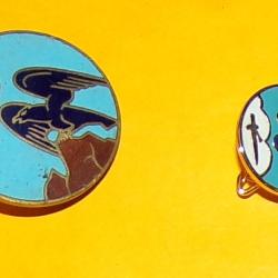 Ecole Militaire de l'Air, SALON, rond, dos guilloch&eacute;, pastille lisse AVEC SA REDUCTION ,rondache ble