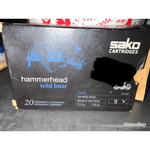 Balle Sako 7x64 170 grain 11,0g