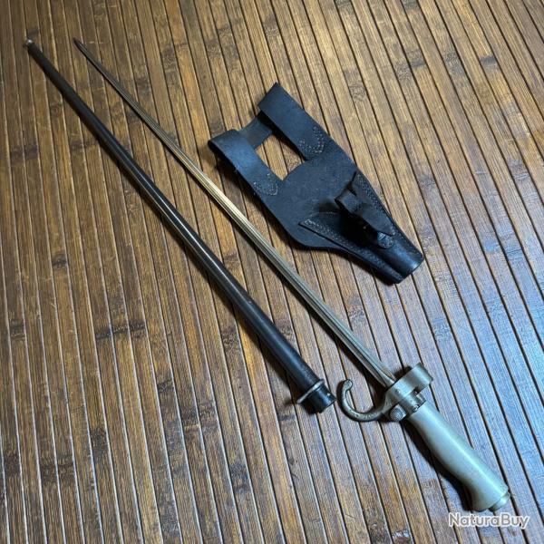 TR�S BELLE �P�E BA�ONETTE LEBEL 1866/93 ROSALIE WW1 14/18. Du 1 er type soie courte AVEC GOUSSET