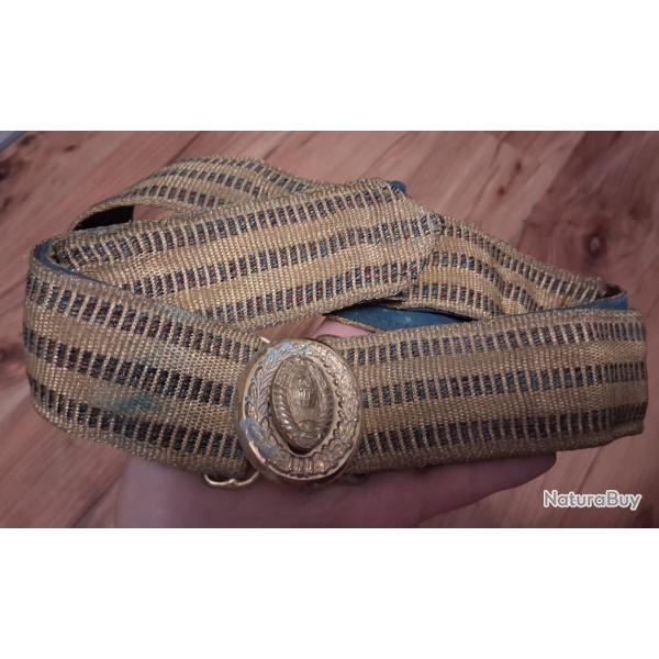 AUTHENTIQUE CEINTURE MILITAIRE DE COLONEL SOVI�TIQUE AVEC LES FILS D'OR TENUE DE PARADE ANNEES 50/60