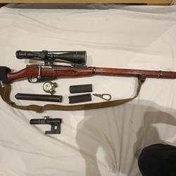 Mosin nagant 1891/30 sniper de 1943 avec lunette PU d origine calibre 7, 62x54R