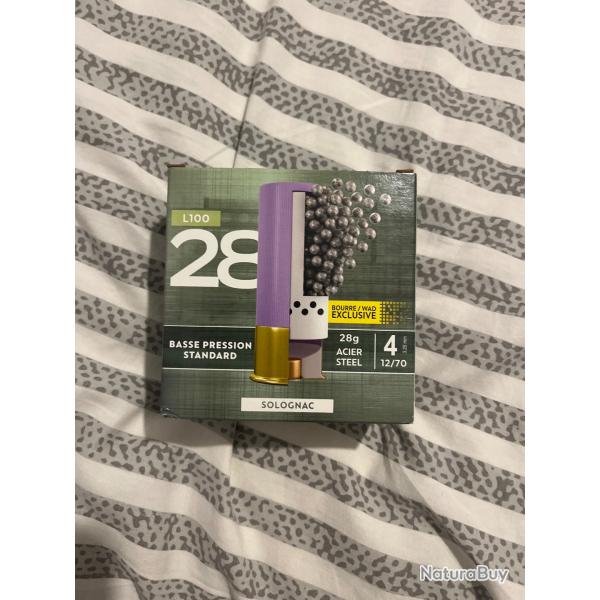 L100 BP - cal 12 - BJ 28gr Acier - Plomb de 4