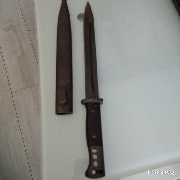 ba�onnette Mauser 98K avec fourreau de 1940 identification J.sch 9809b