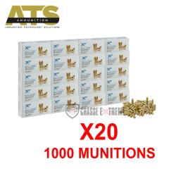 Pack 1000 Munitions ATS Cal 9x19 mm 124Gr FMJ