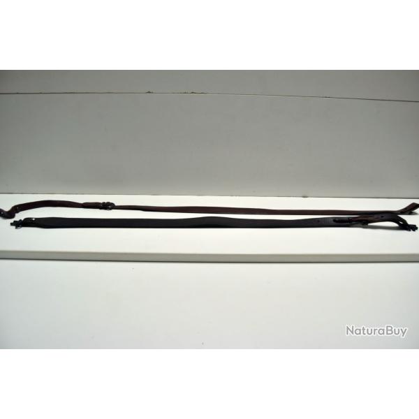 Lot n�7 de 2 bretelles en cuir pour carabine