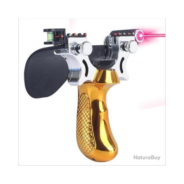 Lance Pierre Fronde Vis�e Laser Haute Qualit�e Longue Port�e + Protection main