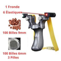 Lance Pierre Fronde + Laser Viseur Professionnel Slingshot Longue port&eacute;e