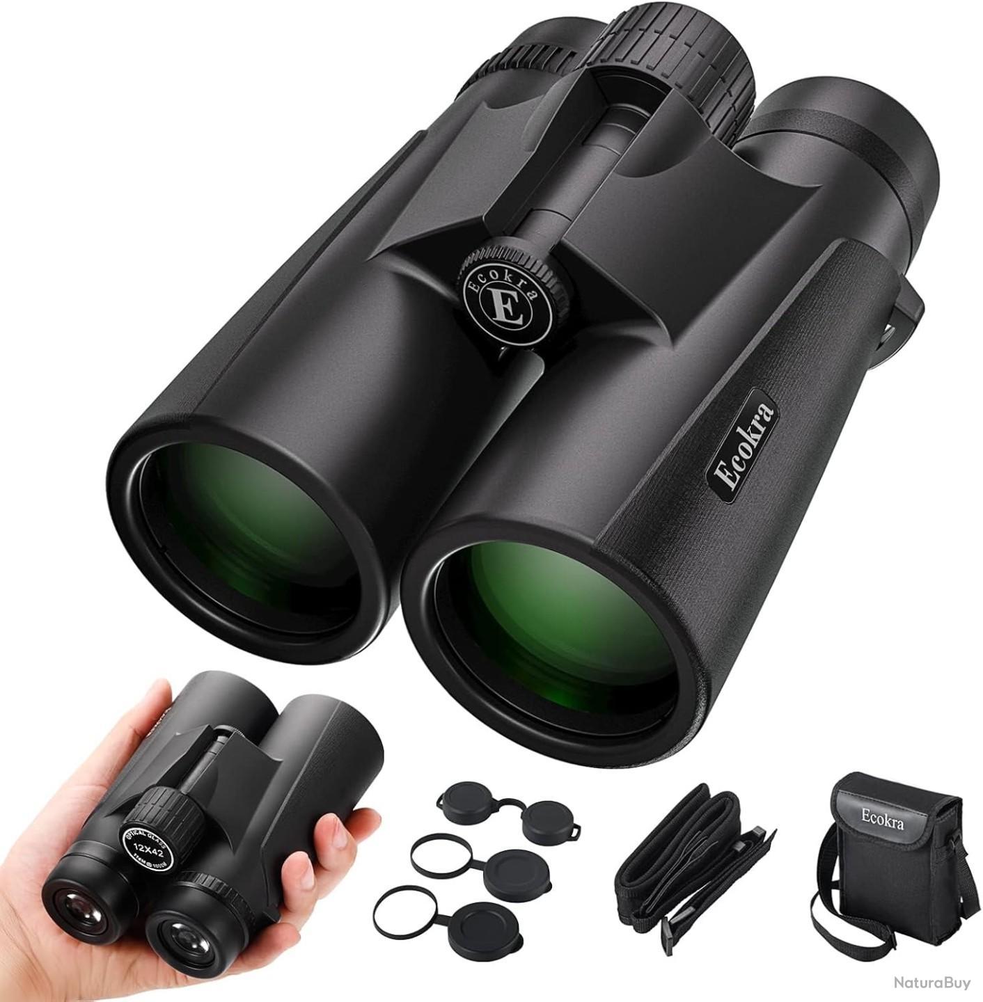 Jumelles Adultes Puissante Jumelles Compactes 10 X 42 Pour Adultes, Grand Angle De Vue De 18 Jumelles Vision Faible Luminosité