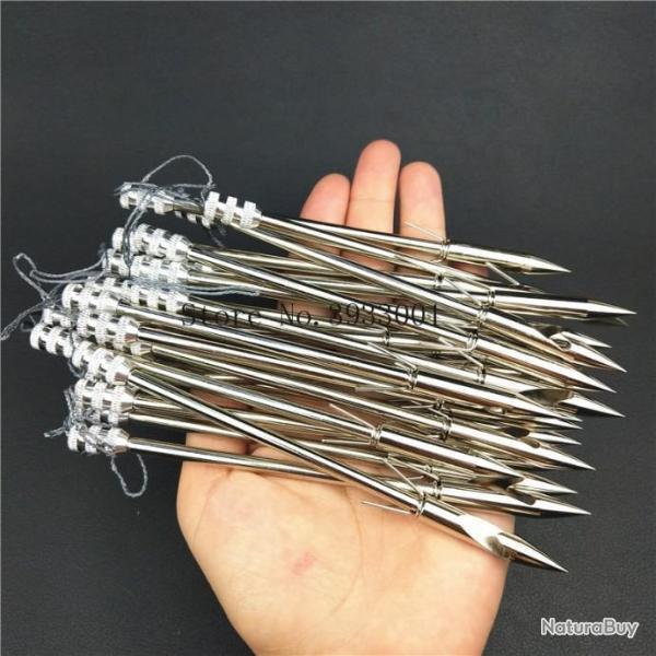 Lot de 10 Fl�ches Fl�chettes Chasse P�che Fronde Lance Pierre - Acier