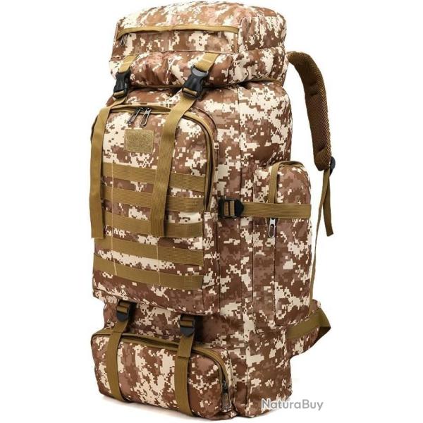 Sac � dos 80L Tactique Militaire Grande Capacit� Imperm�able Oxford 800D Chasse Randonn�e Escalade