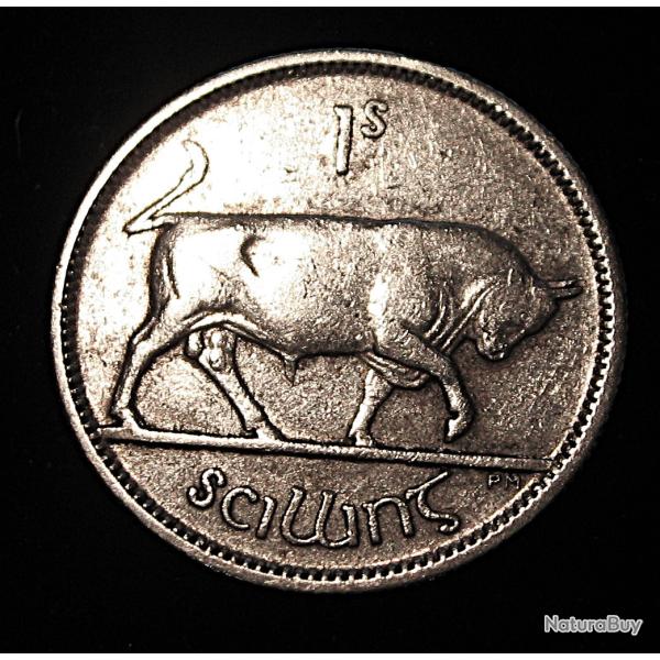 one shilling 1928 argent 750% eire ttb