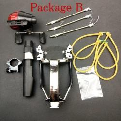 Fronde - Lance Pierres + Fl&egrave;ches M&eacute;tal + Moulinet avec guide avant bras Chasse