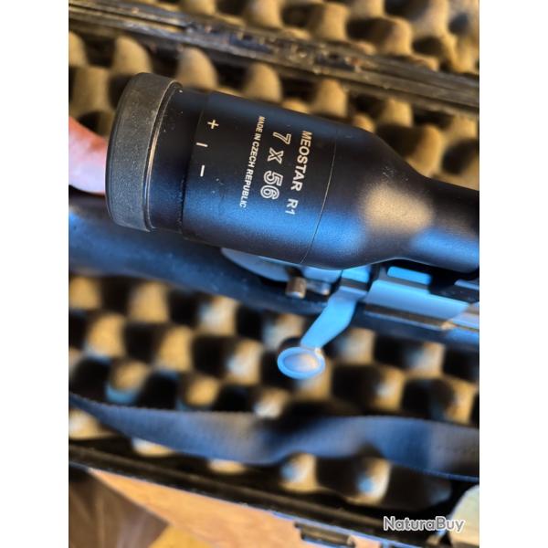 Carabine d approche remington 700 titanium 2,4kg cal 270 w droitier lunettes 7-56 meopta crosse synt