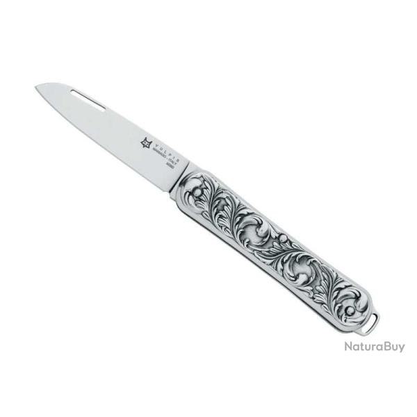 COUTEAU FOX VULPIS ARGENT MANCHE ARABESQUE