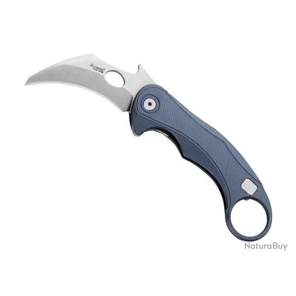 COUTEAU LIONSTEEL KARAMBIT L.E.ONE MID BLEU