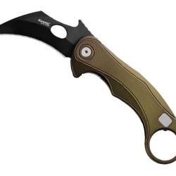 COUTEAU LIONSTEEL KARAMBIT L.E.ONE MID VERT LAME NOIRE