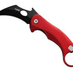 COUTEAU LIONSTEEL KARAMBIT L.E.ONE MID ROUGE LAME NOIRE