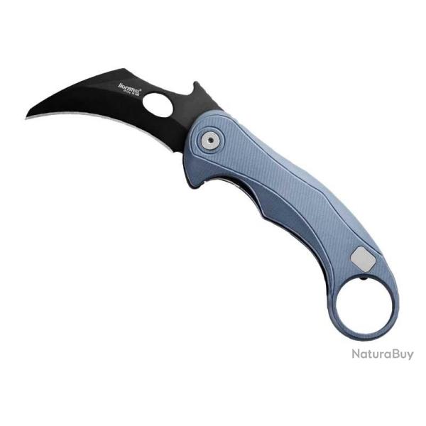 COUTEAU LIONSTEEL KARAMBIT L.E.ONE MID BLEU LAME NOIRE