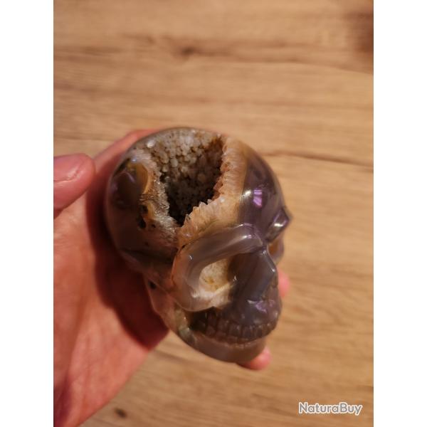 Sculpture Crane de cristal, cristaux apparents, �nergie, sant� et guerison