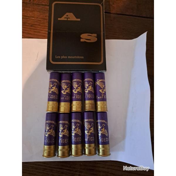 Bo�te de10 belles cartouches anciennes cal 16 douilles cartons  "TIR AUX PIGEONS "