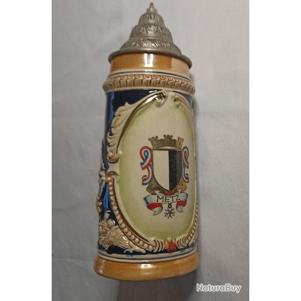 Grande choppe � bi�re METZ entre deux guerre 20/30