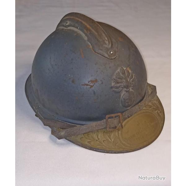 Casque Adrian 15 Infanterie Bleu Horizon D�fil� de la victoire WW1