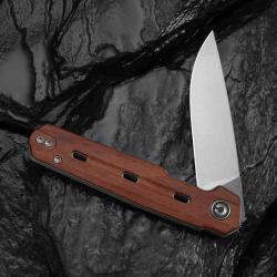 Couteau CIVIVI Navo Lame Acier Nitro-V Manche Guibourtia Wood Liner Lock IKBS CIVC25015B1