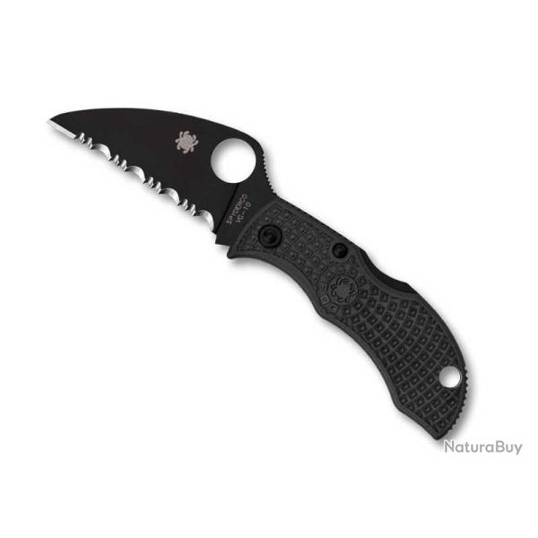 COUTEAU SPYDERCO MANBUG TOUT NOIR