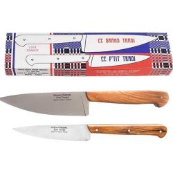 SET 2 COUTEAUX GOYON-CHAZEAU P'TIT TRADI/GRAND TRADI OLIVIER