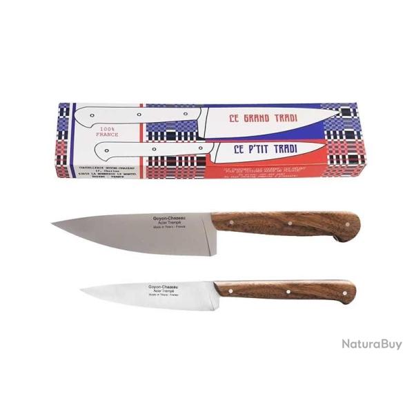 SET 2 COUTEAUX GOYON-CHAZEAU P'TIT TRADI/GRAND TRADI NOYER