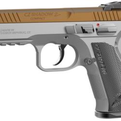 Pistolet CZ 75 Shadow 2 Compact Industrial Alloy Gold calibre 9x19