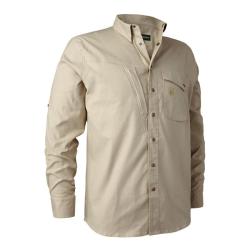 Chemise Deerhunter Manches Longues Homme Matabo - Beige. Taille : 49/50