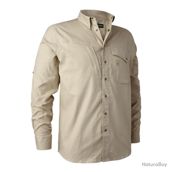 Chemise Deerhunter Manches Longues Homme Matabo - Beige. Taille : 49/50