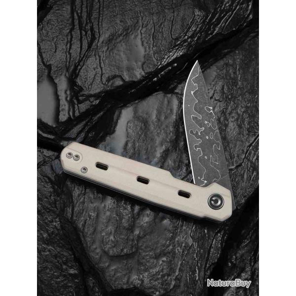 Couteau CIVIVI Navo Lame Acier Damas Manche Ivory G10 Liner Lock IKBS C25015ADS1