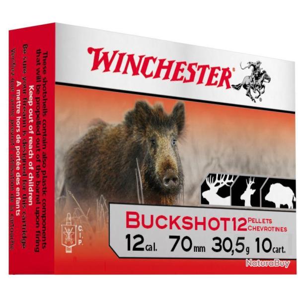 5 boites CHEVROTINES WINCHESTER BUCKSHOT 9 Grains CAL.12