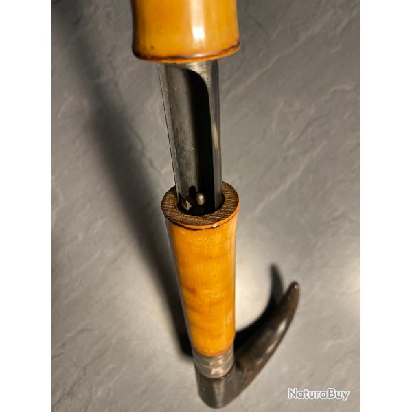 Rare Canne-fusil Dumonthier quart de tour, 12mm percussion centrale