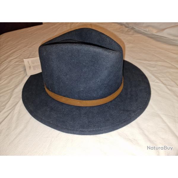 Chapeau en feutre de laine PJ POWELL "Indiana" bleu marine taille M HILMAR SUPER DESTOCK !!!