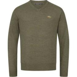 Pull BLASER merino V-Neck Sweater dark oliv Taille : L
