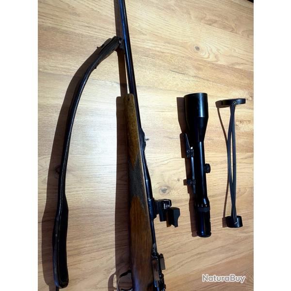 Mauser 98k 7x64 avec point rouge de battue et lunette tir d �t� montage pivotant EAW