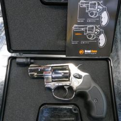 Revolver Neuf d'Alarme Bruni New 380 Nickel&eacute; cal 9 RK n&deg;2 1� SANS PRIX DE RESERVE