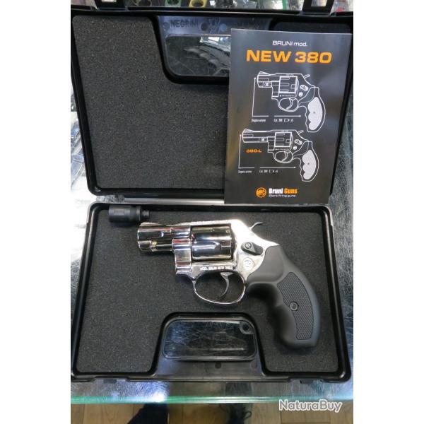 Revolver Neuf d'Alarme Bruni New 380 Nickel� cal 9 RK n�2 1� SANS PRIX DE RESERVE