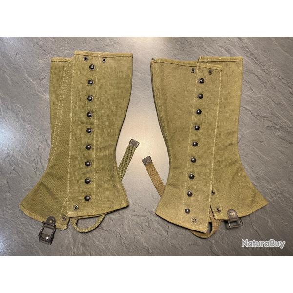 Authentiques paires de gu�tres US M1938 WW2 (1943)